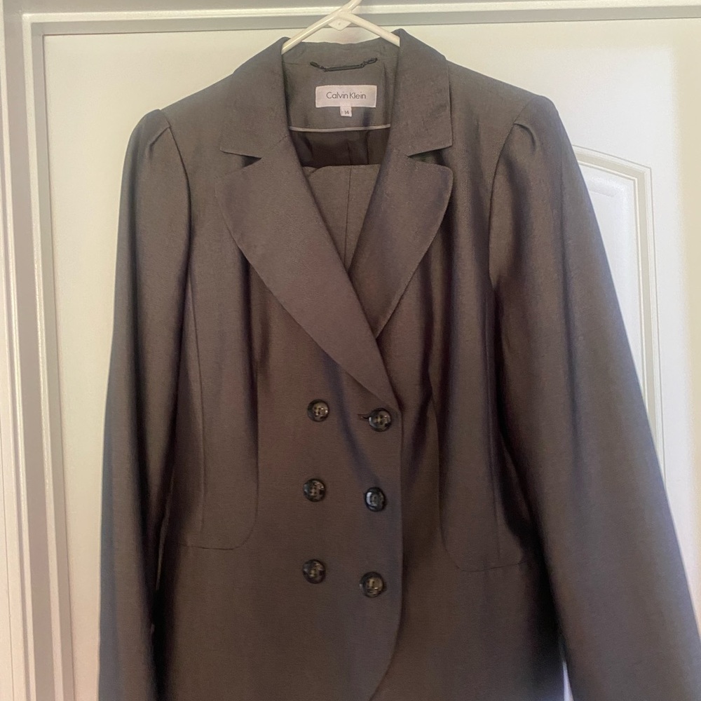 Calvin Klein Gray Double-Breasted Blazer